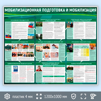 Стенд «Мобилизационная подготовка» (VU-07-SILVER)
